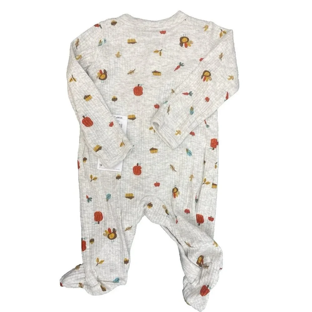 Carter's  Thanksgiving Snap-up Sleep & Play Bodysuit in Grey Newborn